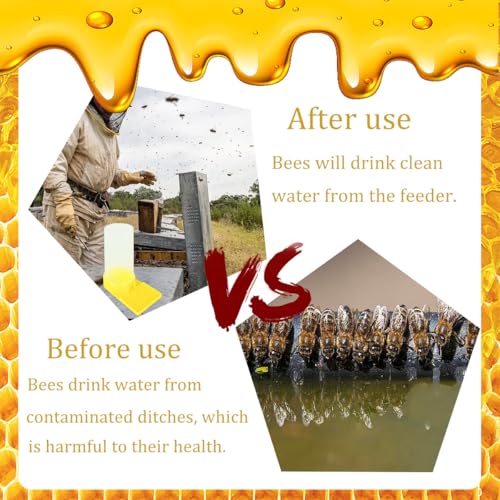 Image of 3 Pack Bee Water Feeder Beehive, Beekeeping Water Dispenser Honey Beehive Entrance Feeder Bee Equipment Dispenser Drinking Honey Bee Watering Station for Outside Garden