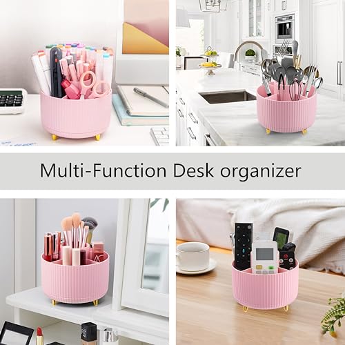 pink desk accessories pink office supplies 360pen holder desk organizers and accessories with tape dispenser stapler staple remover 1000 staples tape clips set ruler scissor pen