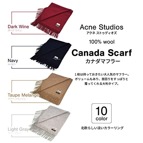 Acne Studios マフラー レディース スカーフ ストール 大判 無地 秋冬 ウール Canada Scarf の商品画像 2