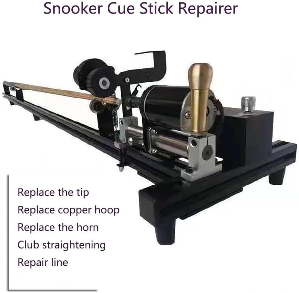 Snooker Cue Stick Repairer,Multi Snooker Cue Repair Kit,Billiard Cue Repairing Machine,for Billiard Cue Tip Clamp Repairing, Change Copper Hoop, Club Straightening and Leather Replacement