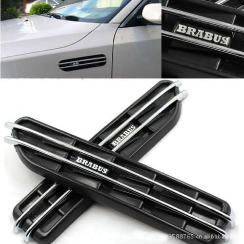 dilei 2x Car Body Side Vent Modified Shark Gills Decoration Sticker For Benz Brabus