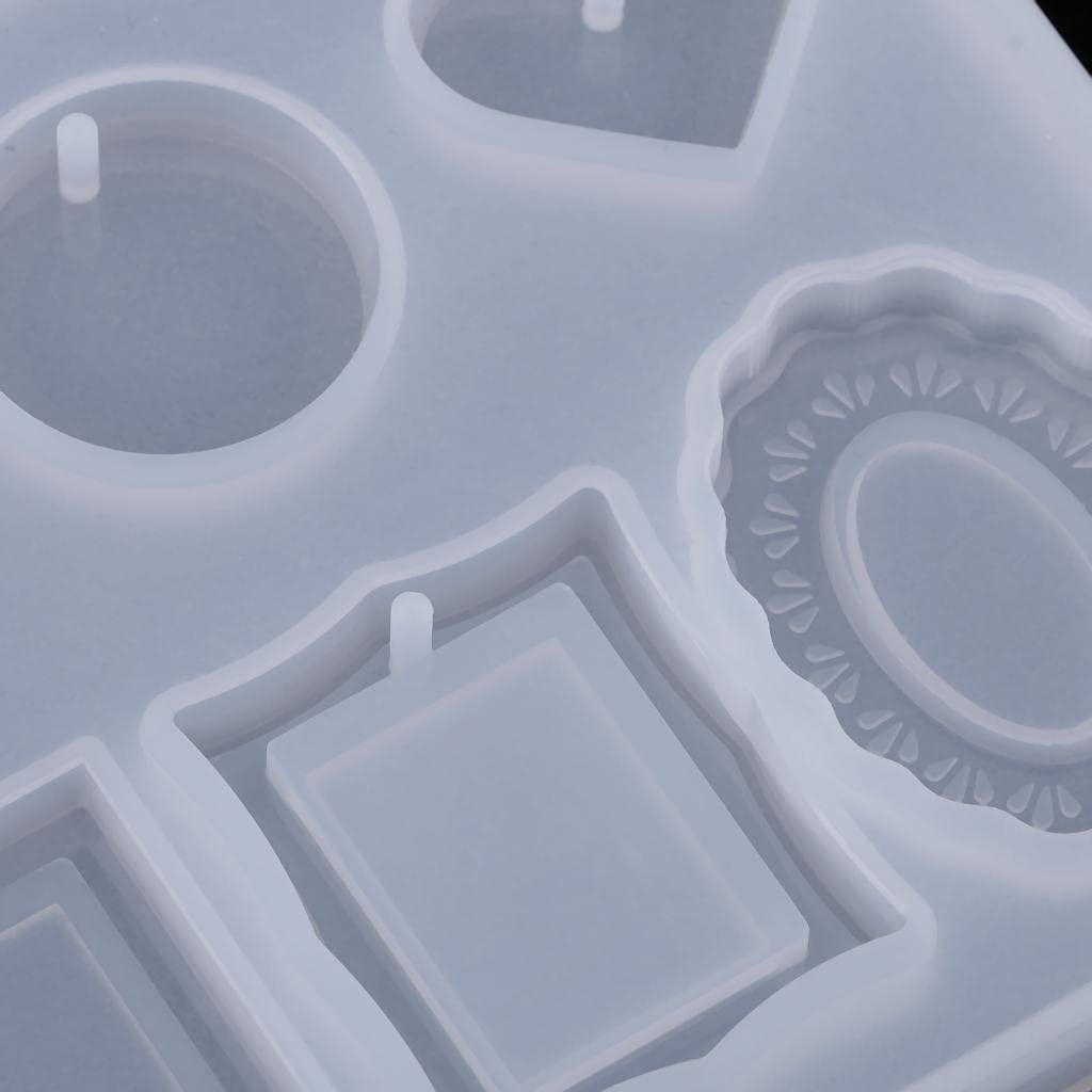 FABLOFT DIY Pendant Chwith Hole Jewelry Making Mold Epoxy Resin Casting Mould|Crafts | Multi-Purpose Craft Supplies | Crafting Pieces |1 Piece Silicone Mould 4
