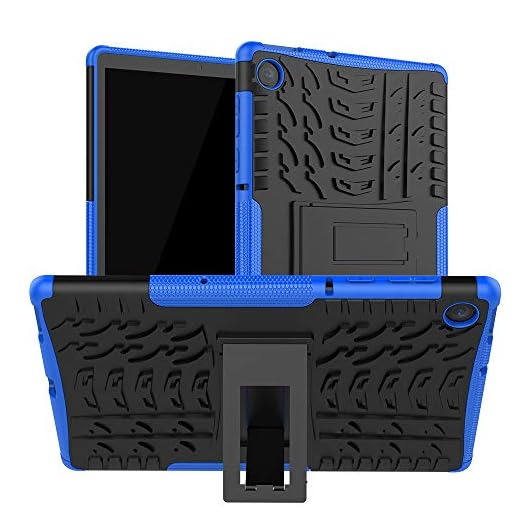 HoYiXi Surfplattefodral för Lenovo Tab M10 Plus 10.3 stöttåligt slittåligt skyddsfodral antifall dubbelt skyddande skydd för Lenovo Tab M10 Plus 10,3 TB-X606F/TB-X606X — blå