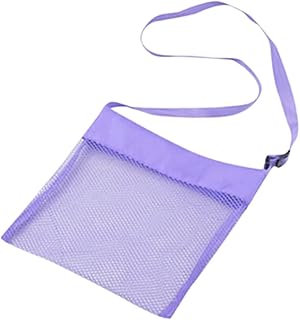 Toddmomy Beach Tote Bag Toy Bags for Storage Mesh Beach Tote Mesh Bag Beach Toys Mesh Tote Beach Bag Sand Toys Mesh Bag Purple Beach Mesh Bag Sand Toys Bag Beach Mesh Tote Bag Shell Large