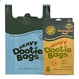 HEAVY Dootie Bags with EZ Tie Handles. Clean and Convenient for Pet Dog Poop, Cat Litter. Multi-Use. Great for Swivel Bin and Gogo Stik Scoopers. Made with Cornstarch. Strong, Leakproof and Very Large