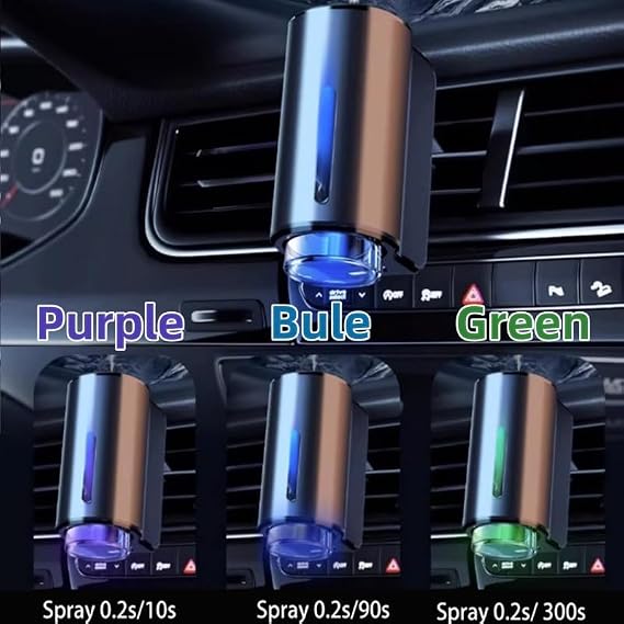Car Air Freshener Diffuser, Smart Car Air Freshener with Three Adjustable, Aromatizante para Carro, Rechargeable Fresheners Long Lasting, Essential Oil Diffuser, Home, Office (Cologne)