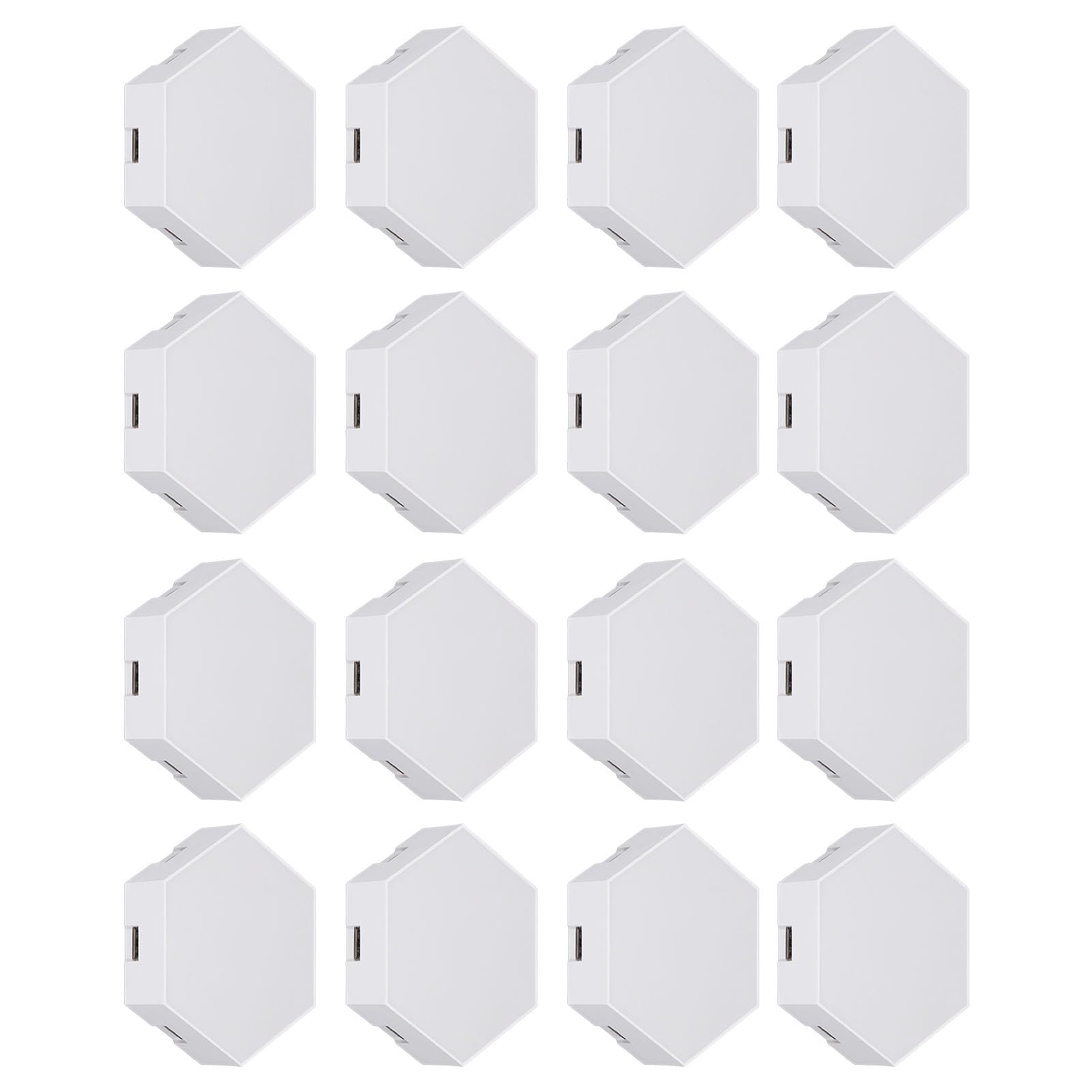 Topiky Applique Murale Hexagonale Télécommandée, Smart Touch Sensible DIY Géométrique Modulaire Assemblé RVB LED Lumière Colorée avec Alimentation USB, 12 Ensembles de Panneaux Muraux