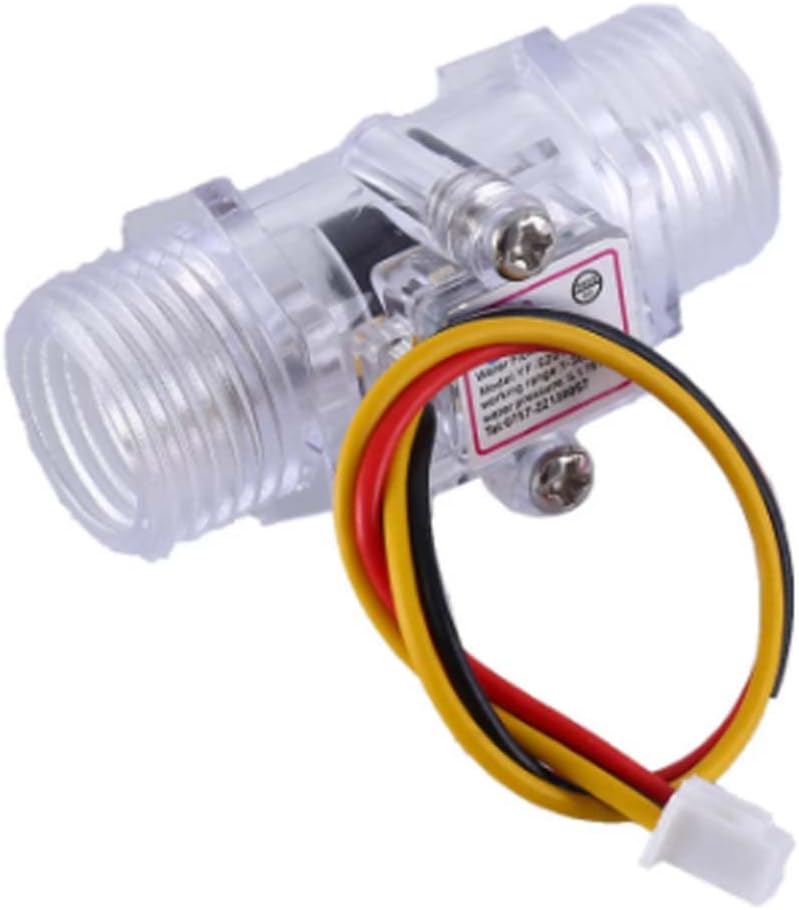 Reland Sun G1/2" Water Flow Hall Sensor Switch 1-30L/min 1.75MPa Flow Meter Flowmeter Counter Water Flow Sensor (YF-201C white)