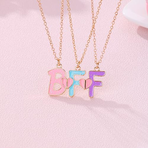 DOYYCA Friendship Necklace for 3 Matching Magnetic BFF Best Friend Necklace for 3 Bestie Sister Jewelry2