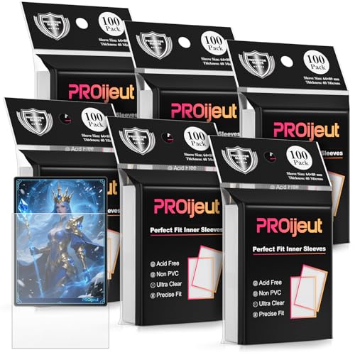 Image of 600 Pack Card Sleeves Clear, Perfect Fit Inner Sleeves Ideal for Double-sleeving, Trading Card Sleeve Compatible with MTG, PKM, TCG and Gaming Cards (60 Microns)