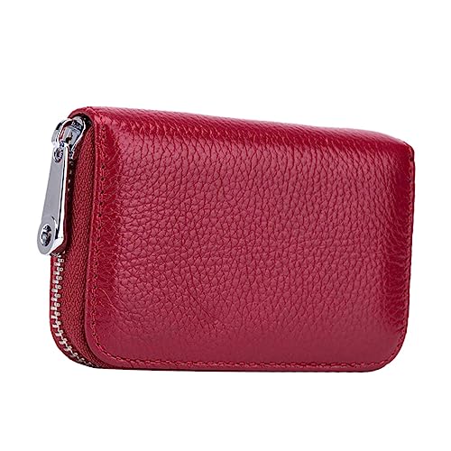 PartyKindom Wallet Holder Compact Card Pouch with Slots Genuine Rfid Protector for Secure Storage of Ids Receipts Items