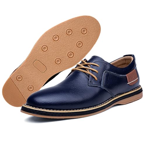 Men's Dress Shoes Genuine Cow Leather Oxfords Business Casual Shoes