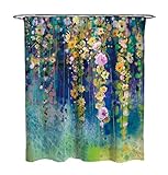 Floral Plants Shower Curtain Decor Different Kind of Flowers and Herbs Weeds Plants Nature Element P