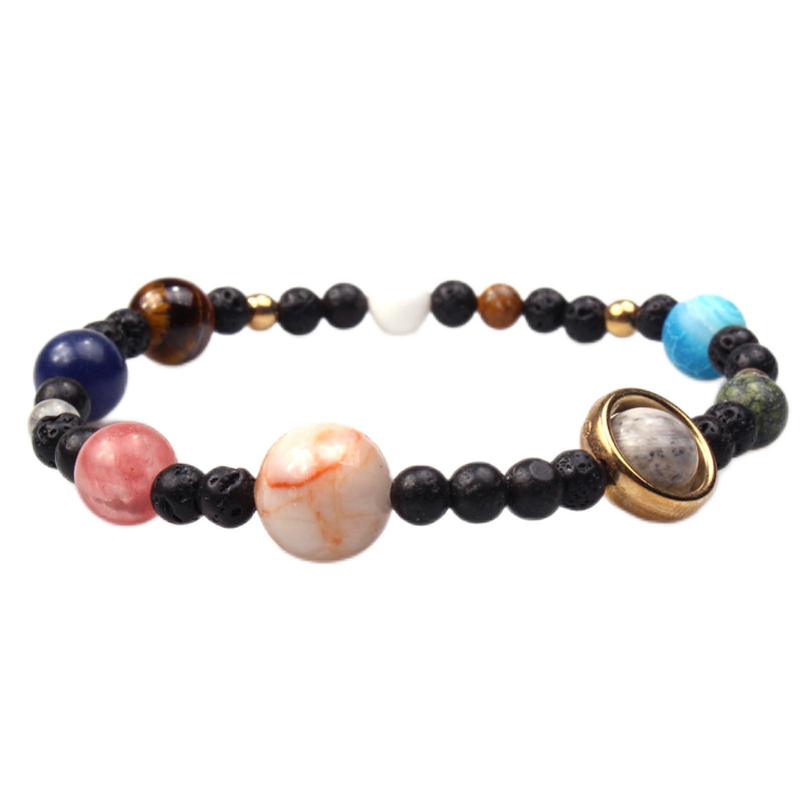 Nogcig Planet Bracelet Solar System Universe Galaxy Guardian Space Bracelets Solar System The Eight Planets Beaded Space Bracelet