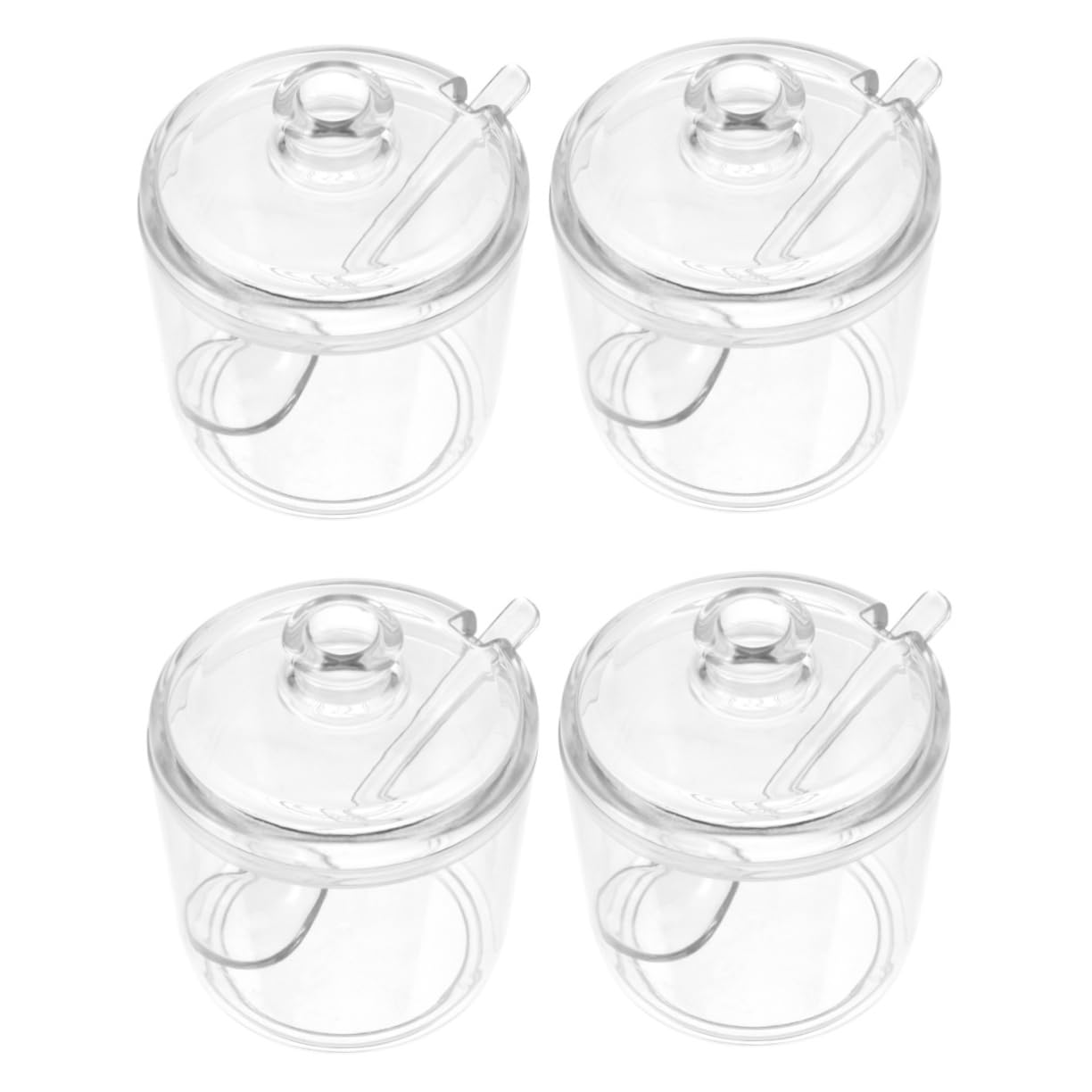 SOLUSTRE 2 Set Contenitori Spezie Cucina Acrilico Trasparente Con Scatole Per Conservazione E Condimenti Barattoli Stagionatori Resistenti E Pratici Per Cucina 2 Pezzi*2