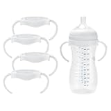(4 Pack Bottles Handles for Philips Avent Natural Baby Bottle, Quick Install & Easy for Little Hands to Hold, White