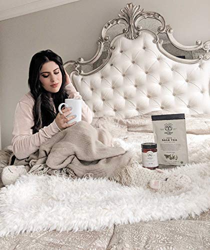 Miniatura 5 de Juego de tés de hierbas griegas orgánicas, salvia cretense y té de montaña fresco, hojas sueltas naturalmente sin cafeína, 1.41 onzas cada uno