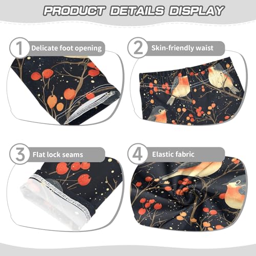 Bird Berry Girls Leggings Soft Stretch Workout Yoga Dance Pants for Kids Casual Tights3