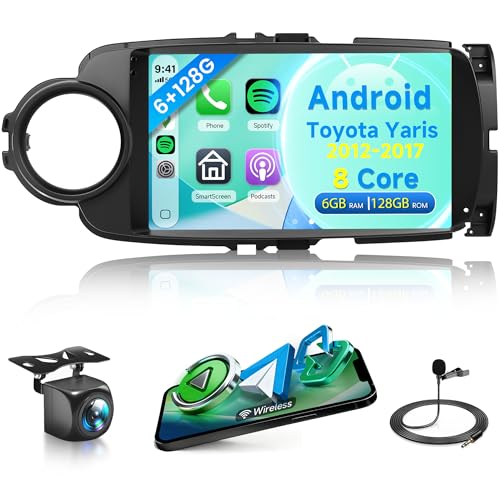 🚘【Android/IOS Mirror Link 】Questa autoradio 2 din per Toyota Yaris 2014 pporta Android/Iphone Mirror Link, connessione tramite cavo USB del telefono originale o WiFi. Una volta effettuata la connessione, è possibile trasferire lo schermo del cellulare sullo schermo dell'autoradio. La navigazione, la visione di video, l'ascolto di musica, ecc. possono essere effettuati tramite Mirror Link.