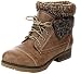 Refresh WYNNE-01 Women's combat style lace up ankle bootie,Wynne-01 Taupe 8