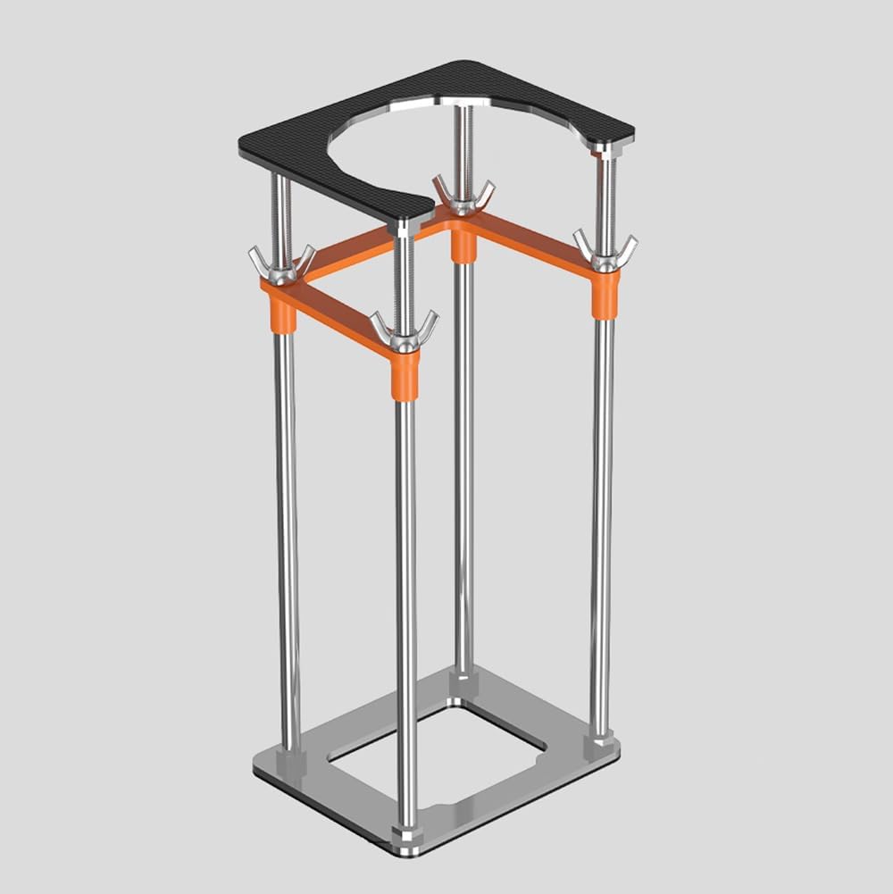 Upgraded Undermount Sink Bracket with 4 Support Rods & Horizontal Reinforcement, Stainless Steel Adjustable Sink Support Legs for Kitchen Sink & Bathroom Wash Basin (11.4-19.7inch)