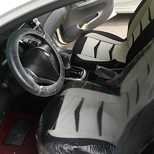 Chimailong Disposable Steering Wheel Cover: 200 Pcs Plastic Universal Clear Car Cars Vehicle Wheels Gear Gears Hub Knob Covers Mats, Fzp196 #TOP1