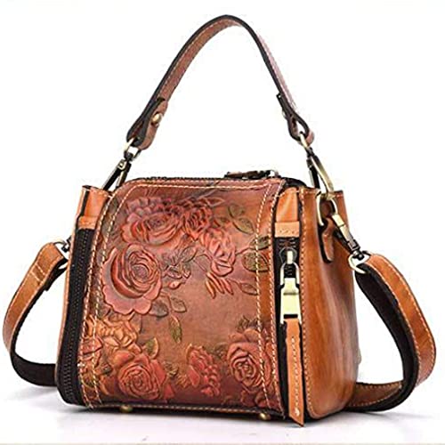 Bolso pequeño de cuero para mujer, tipo tote, bandolera y cruzado, ideal para viajes al aire libre y negocios miniatura 3