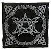 VIDAYA Altar Cloth, High-Grade Thick Velvet Fabric Triple Moon Pentagram Tarot Cloth, Use for Wiccan Witchcraft Supplies and Tools, Tarot Divination Table Cloth Astrology Tapestry and Tarot Card Bag #4