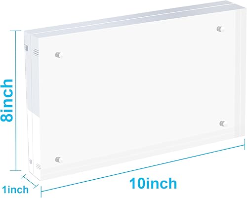 Miniatura 2 de JUOIFIP Marcos de fotos de acrílico transparente de 8 x 10 pulgadas, marcos magnéticos con caja de regalo, marcos de fotos acrílicos de doble cara