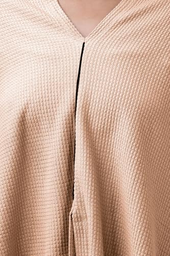 Image of Zelena Cotton Bamboo Blend Premium Nursing Cover for Breastfeeding | Breastfeeding Cover for Mothers | Feeding Shawl for Mother | Feeding Cloth | Breathable Nursing Covers | Poncho For Mom (Champagne)