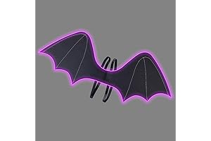 Updated EL Wire Light Up Adult Bat Wings Cape Halloween Christmas Party