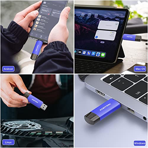 Image of KOOTION 128GB USB C Flash Drive 2-in-1 Type-C Pen Drive USB-A & USB-C 3.0 Dual Drive OTG, Thumb Drive Memory Stick for Android Smartphone /Tablet /PC