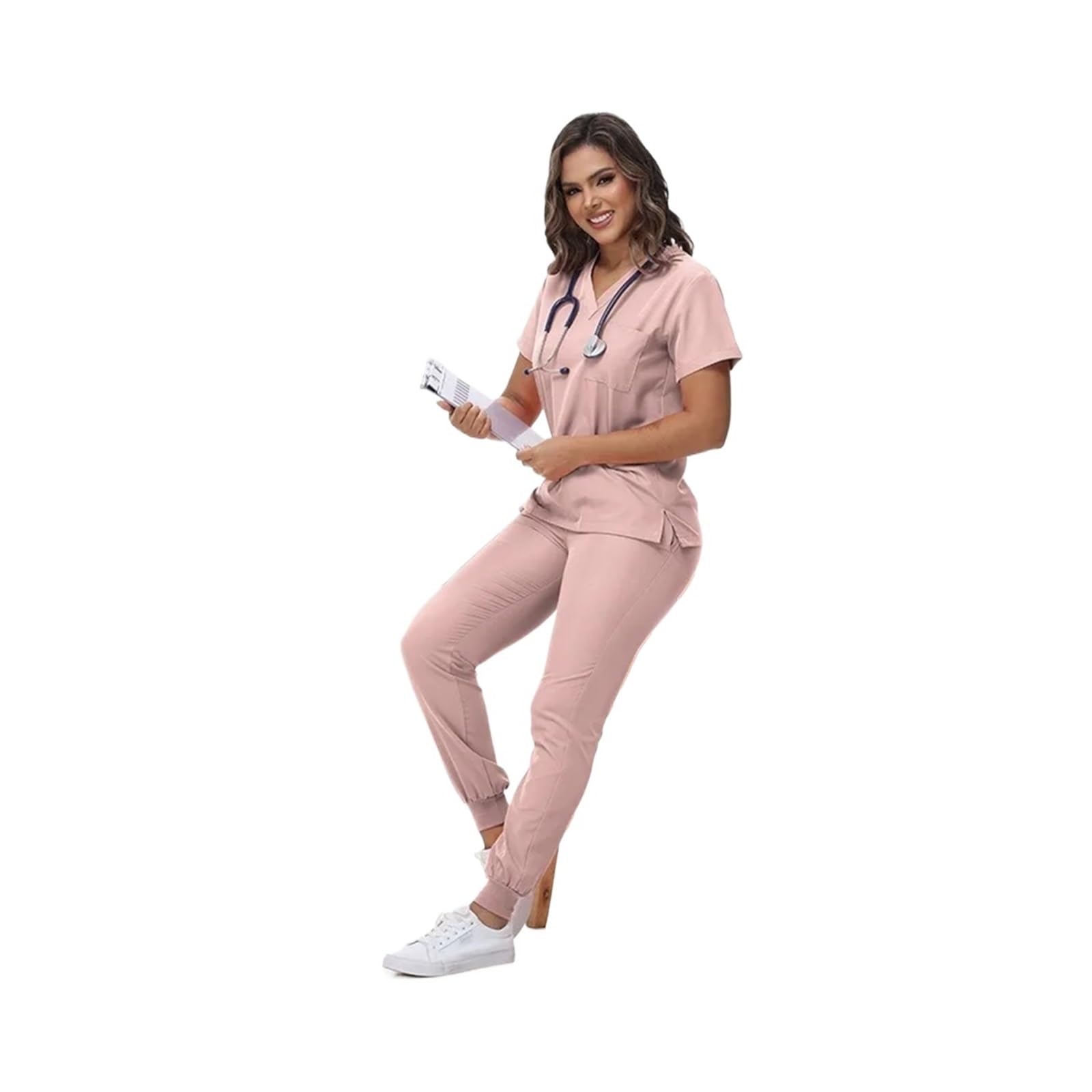 Pijama Enfermera Mujer Uniforme de médico y Enfermera, Conjunto de Servicios dentales y pediátricos de Secado rápido
