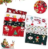 tela navideña para pijamas 【Costura de bricolaje】ideal para proyectos de costura y manualidades. Mediante el uso de nuestro tejido de algodón por metro, puede comenzar a acolchar y parches de inmediato. Coser junto con su hijo y crear hermosas cubiertas faciales. Es una gran actividad creativa para todo el año. Las artesanías también promueven habilidades motoras finas.