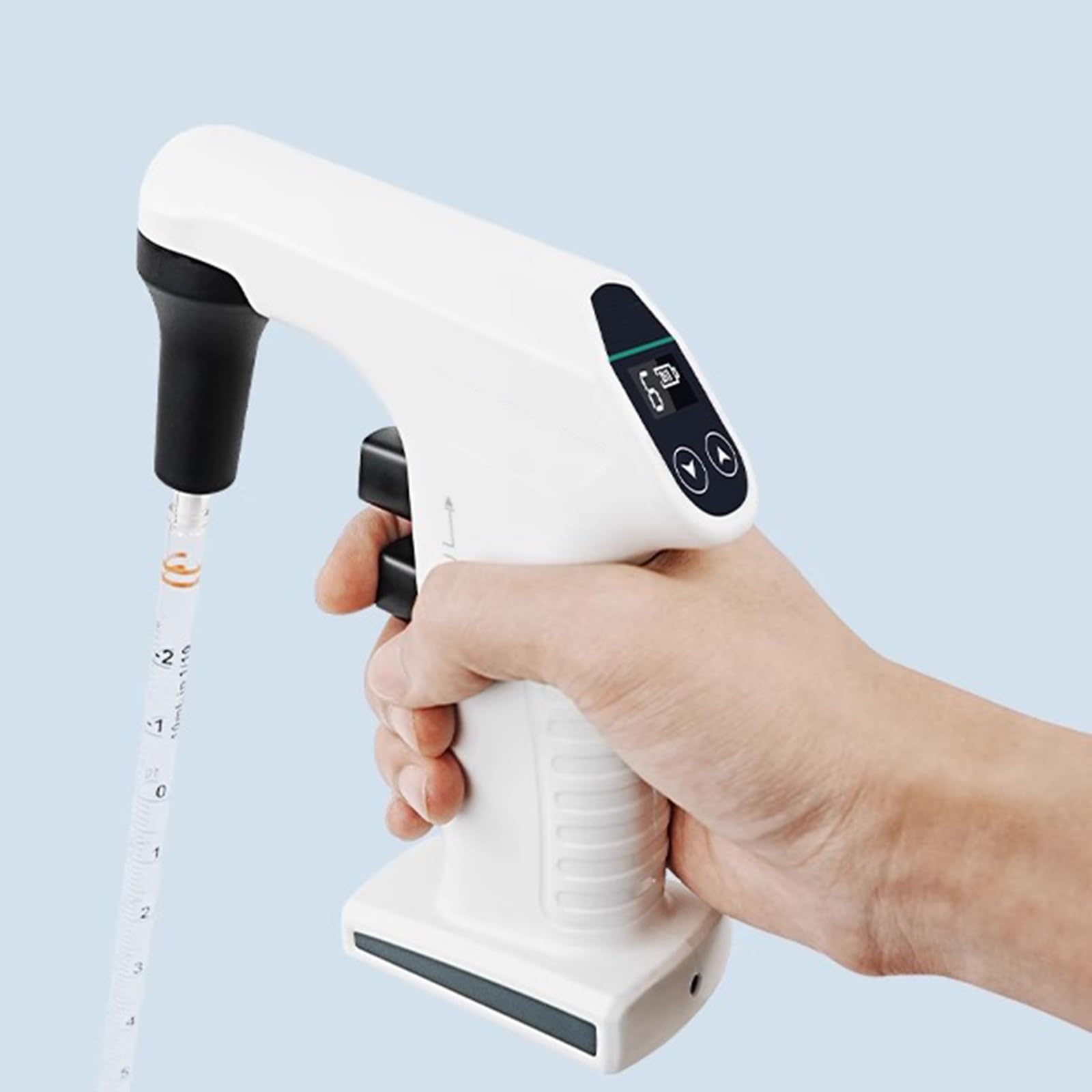 Pipettatore Elettronico da Laboratorio, Pompa, Regolatore di Pipette 0,1-100 Ml, con Display LCD, 6 velocità, Doppia modalità di Drenaggio per gravità E Drenaggio di Potenza
