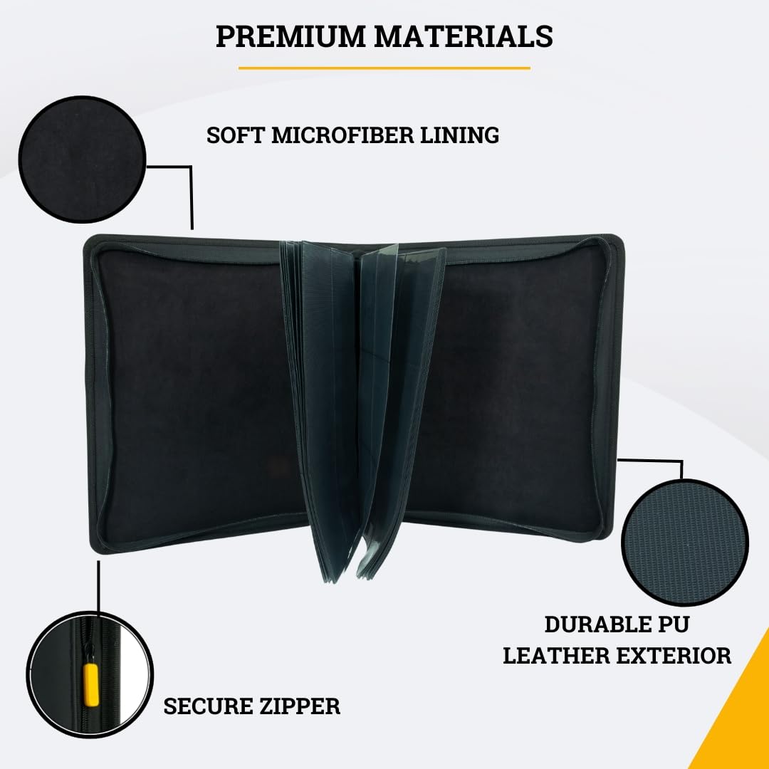 Card Guardian Segregator Toploader z 4 kieszeniami Premium Top Loader z zamkiem błyskawicznym na 160 kart