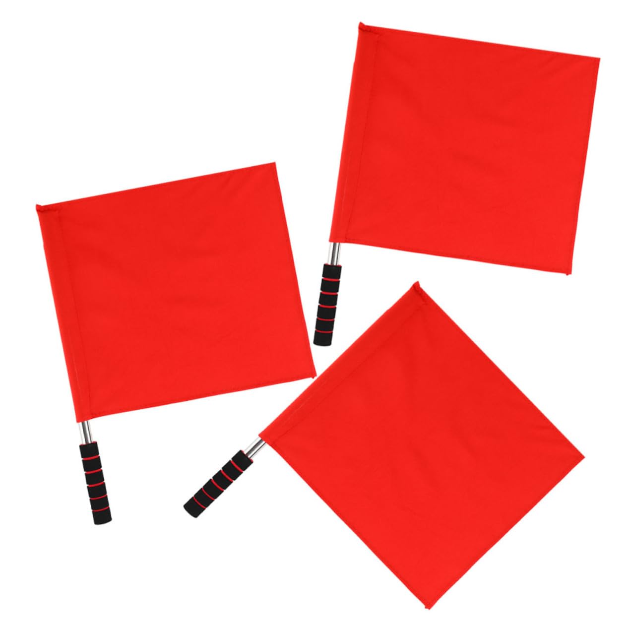 Toyvian 4 Sätze Teiliges Handwinken Fahnen Für Schiedsrichter Sportliche Signalflaggen Mit Ergonomischem Für Wettkämpfe Und Verkehrsregelungen 3 Stück * 4