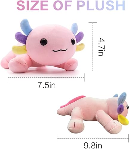Miniatura 2 de NBBXYZ Axolotl - Juguetes de peluche de 9.8 pulgadas, suave y lindo ajolote, almohada de peluche Kawaii para niños, regalo de cumpleaños, decoración