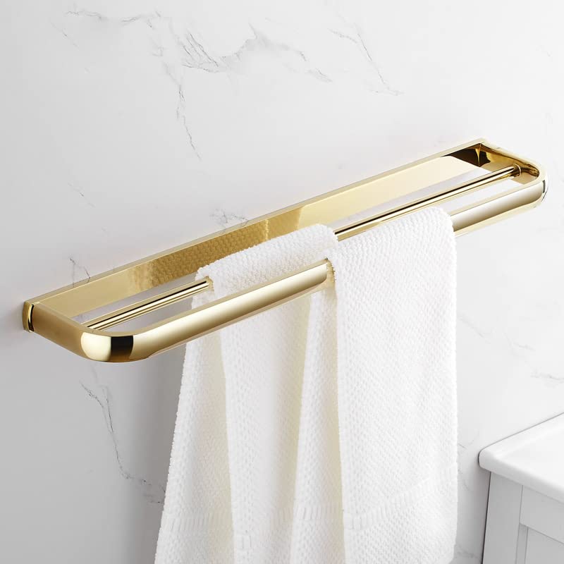 Toallero Toallero de baño Estante de toallero Herrajes de baño, Anillo de Toalla - Oro