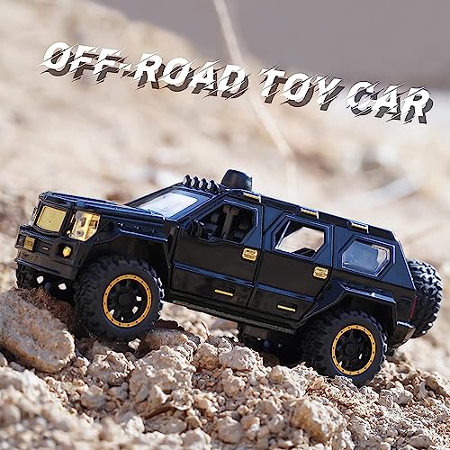 Image of 1:24 Diecast Metal Car Model G Pattong Toy Cars for Kids Pull Back Openable Doors with Light Sound