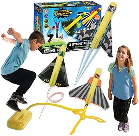 The Original Stomp Rocket Stunt Planes Launcher – 3 Foam Planes and Toy Air Rocket Launcher – Outdoor Rocket STEM Gifts for Boys and Girls – Ages 5 (6, 7, 8) and Up – Great for Outdoor Play The Original Stomp Rocket Stunt Planes Launcher – 3 Foam Planes and Toy Air Rocket Launcher – Outdoor Rocket STEM Gifts for Boys and Girls – Ages 5 (6, 7, 8) and Up – Great for Outdoor Play