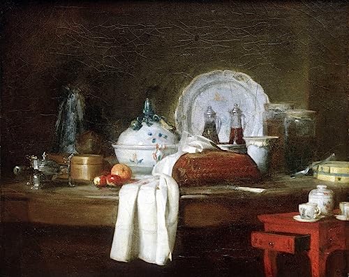 Pintura de lienzo bodegón clásico Chardin para decorar paredes vacías cuadro 60x90cm