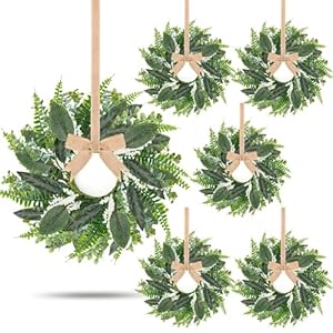 Eyndyn Eukalyptus-Kränze mit Beeren, 6 Stück