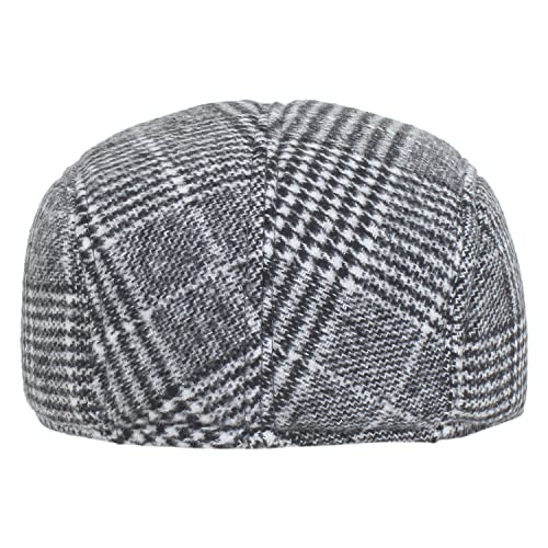 Image of Zacharias Men's Checkered Woolen Golf Cap with Earmuff (Pack of 1) eg-08
