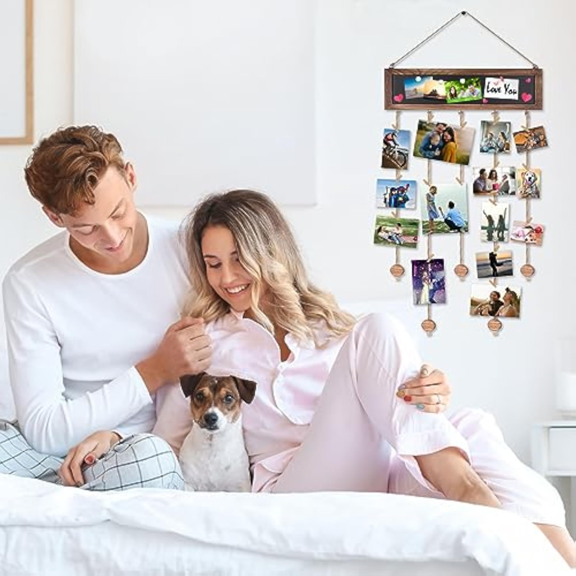 Collage Photo Holder Organizer with Clips for Display