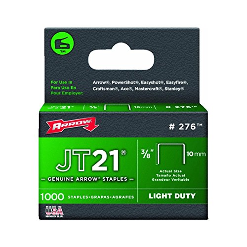 Arrow 276 JT21 3/8-Inch / 10mm Staples, 1000 Staples, Pack of 5 on ASIN