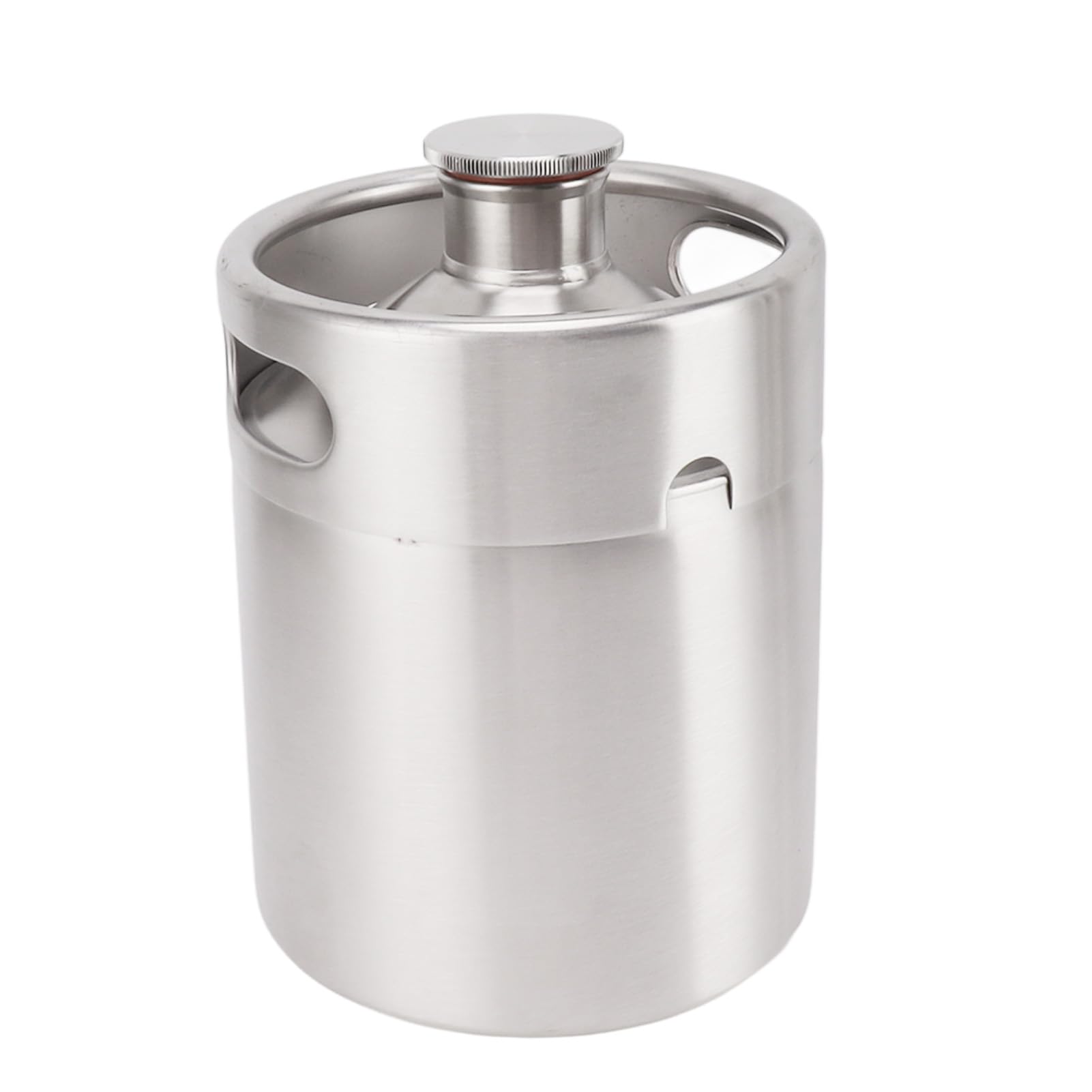 Mini Keg Growler Dispensador de cerveza portátil presurizado de acero inoxidable de 2 litros con regulador de 150 PSI para elaboración de cerveza casera y uso en exteriores Diseño