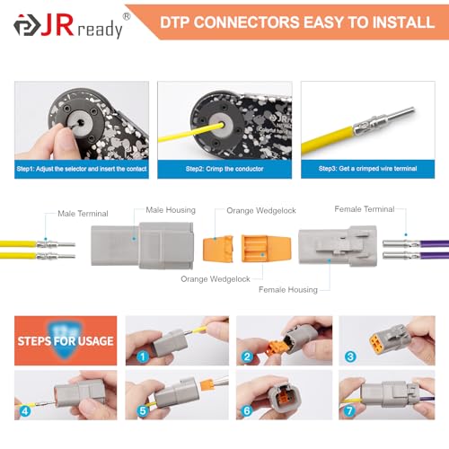 Connecteurs étanches 2 broches contre corrosion auto kit DTP JRready ST6285