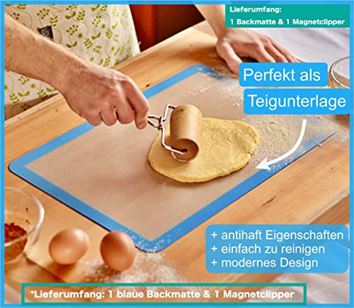 Foto von ELEMENTIS Silikon Backmatte als Antihaft Backwunder I Innovative Dauerbackfolie für Backofen & wiederverwendbares Backpapier für jede Küche & Backofen | Perfekt für jeden Haushalt