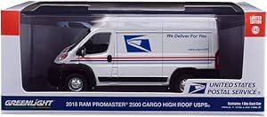 Amazon.com: 2018 ProMaster 2500 Cargo High Roof Van White 1/43 Diecast ...